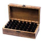 Ielādēt attēlu galerijas skatītājā, Koka kastīte ēterisko eļļu uzglabāšanai Mango Wood Essential Oil Box Floral - 24 pudeles

