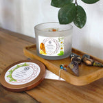 Load image into Gallery viewer, Green Tea and Citrine Gemstone Candle - Positivity
