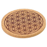 Load image into Gallery viewer, Flower of life coasters cork Ø8cm
