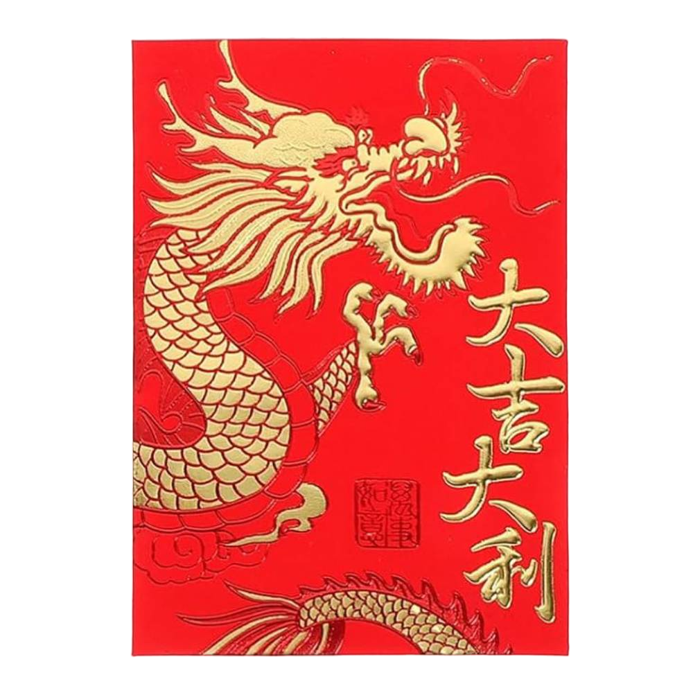 Tradicionālā Ķīniešu Sarkanā Aploksne / Chinese New Year Lucky Red Envelope 11.5x8cm