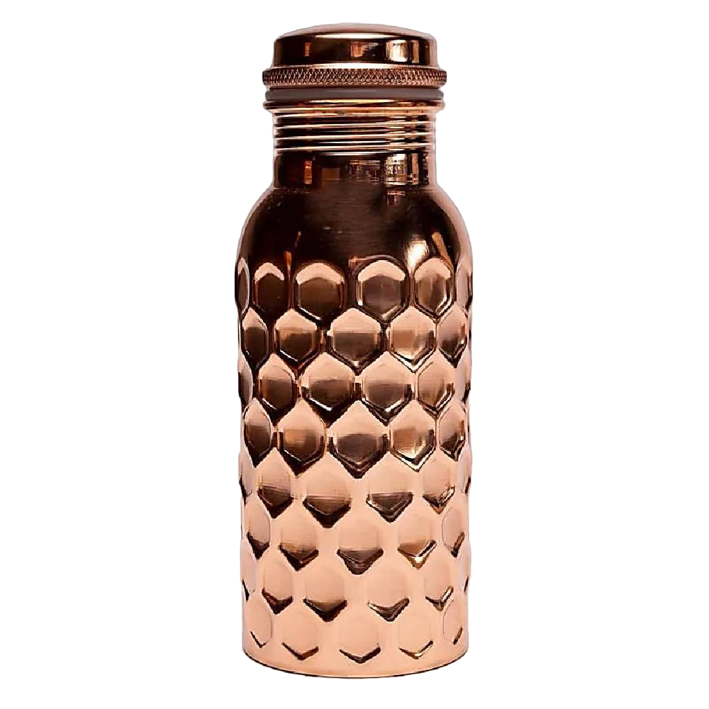 Copper bottle hammered 500ml