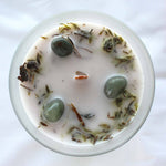 Load image into Gallery viewer, Patchouli and Green Aventurine Gemstone Candle - Good Luck
