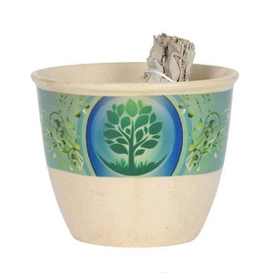 Ceramic Pot for Smudge Tree of Life Small  - Palo Santo & Sage