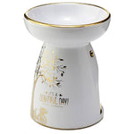 Ielādēt attēlu galerijas skatītājā, Aroma Lampa Keramika Golden Tree White 11.5cm
