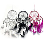 Ielādēt attēlu galerijas skatītājā, Sapņu Ķērājs Dreamcatcher with Feathers Black Ø13cm
