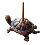 Ielādēt attēlu galerijas skatītājā, Metāla vīraka turētājs japāņu vīraka kociņiem Turtle Metal Incense Burner 4cm
