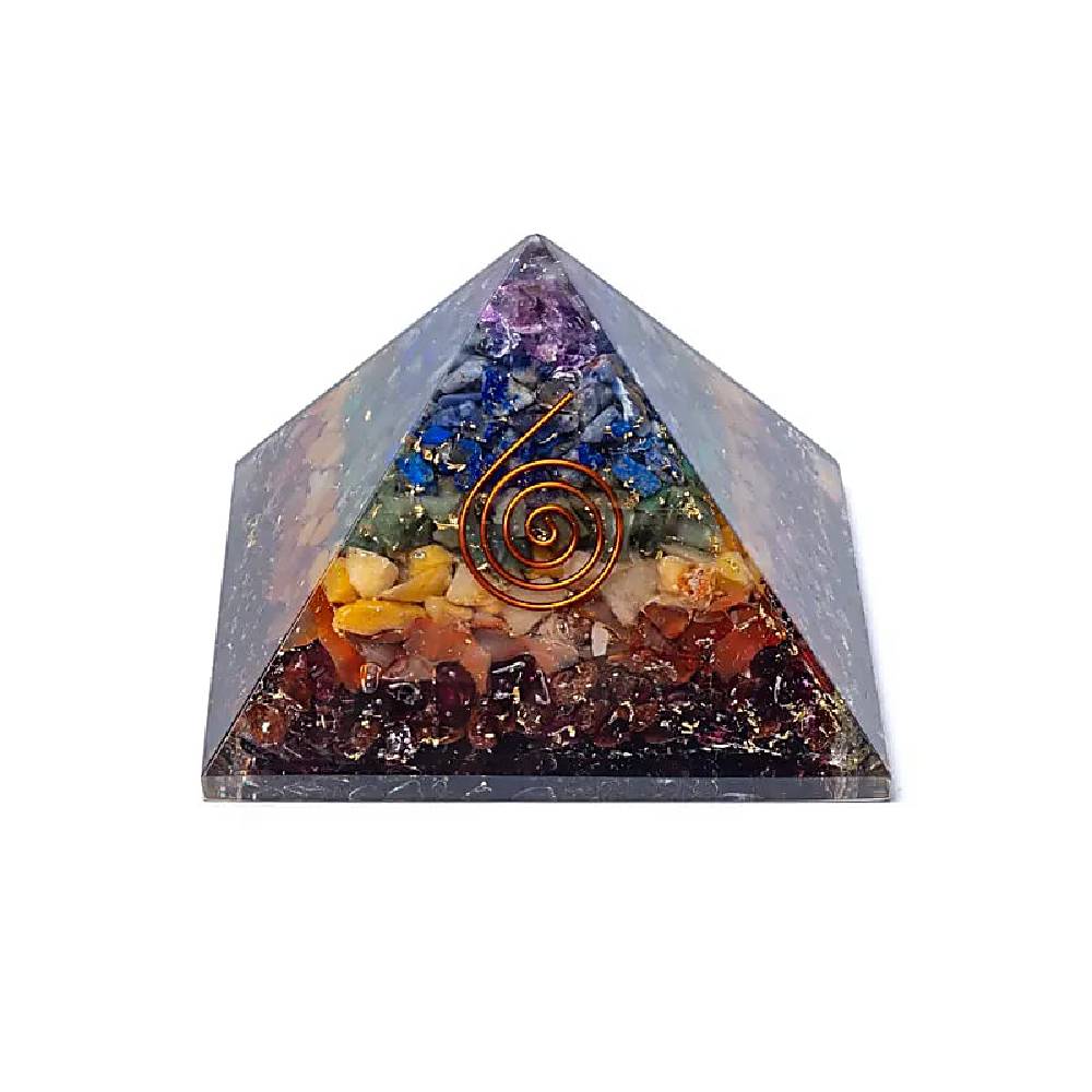 Pīramīda Orgonīts 7 Chakra / Orgonite 7 Chakra