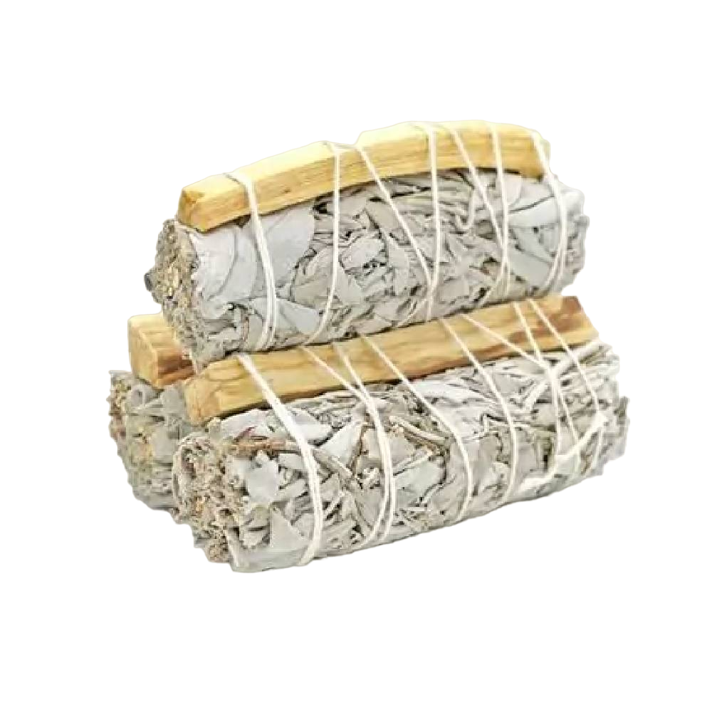 White Sage & Palo Santo / Kalifornijas Baltā Salvija un Palo Santo Svētais Koks 10cm