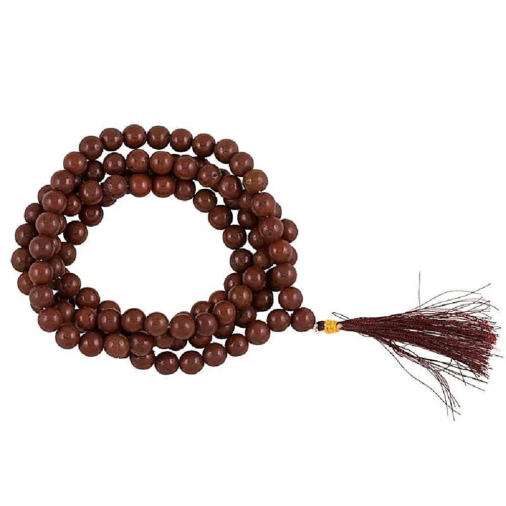 Mala / Skaitāmkrelles 108 Jašma / Sarkanā Jašma / Red Jasper 45.5cm, 8mm
