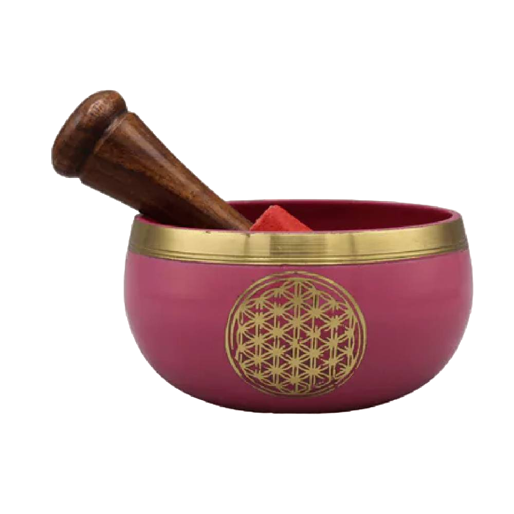 Dziedošā Bļoda Pink Flower of Life Ø9cm