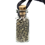 Load image into Gallery viewer, Glass Bottle / Pendant Pyrite 3.6cm
