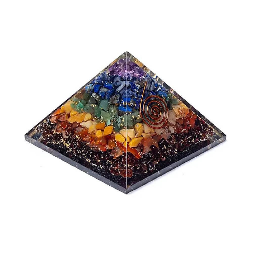 Pīramīda Orgonīts 7 Chakra / Orgonite 7 Chakra