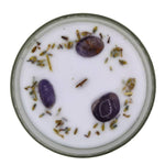 Load image into Gallery viewer, Svece ar dabīgiem akmeņiem Healing Aromatherapy Gemstone Candle Lavender 265g
