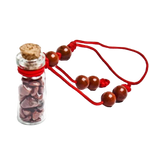Ielādēt attēlu galerijas skatītājā, Stikla Pudelīte Sarkanā Jašma / Red Jasper Wishing Bottle 3cm

