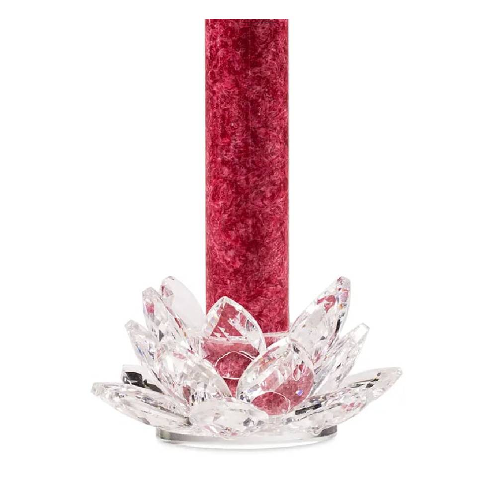 Lotus candle holder crystal S 3x8cm