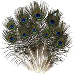 Ielādēt attēlu galerijas skatītājā, Pāva Spalva Natural Peacock Feathers 25-30cm
