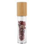 Ielādēt attēlu galerijas skatītājā, Stikla pudelīte ar rullīti un kristāliem Jašma / Red Jasper 10ml
