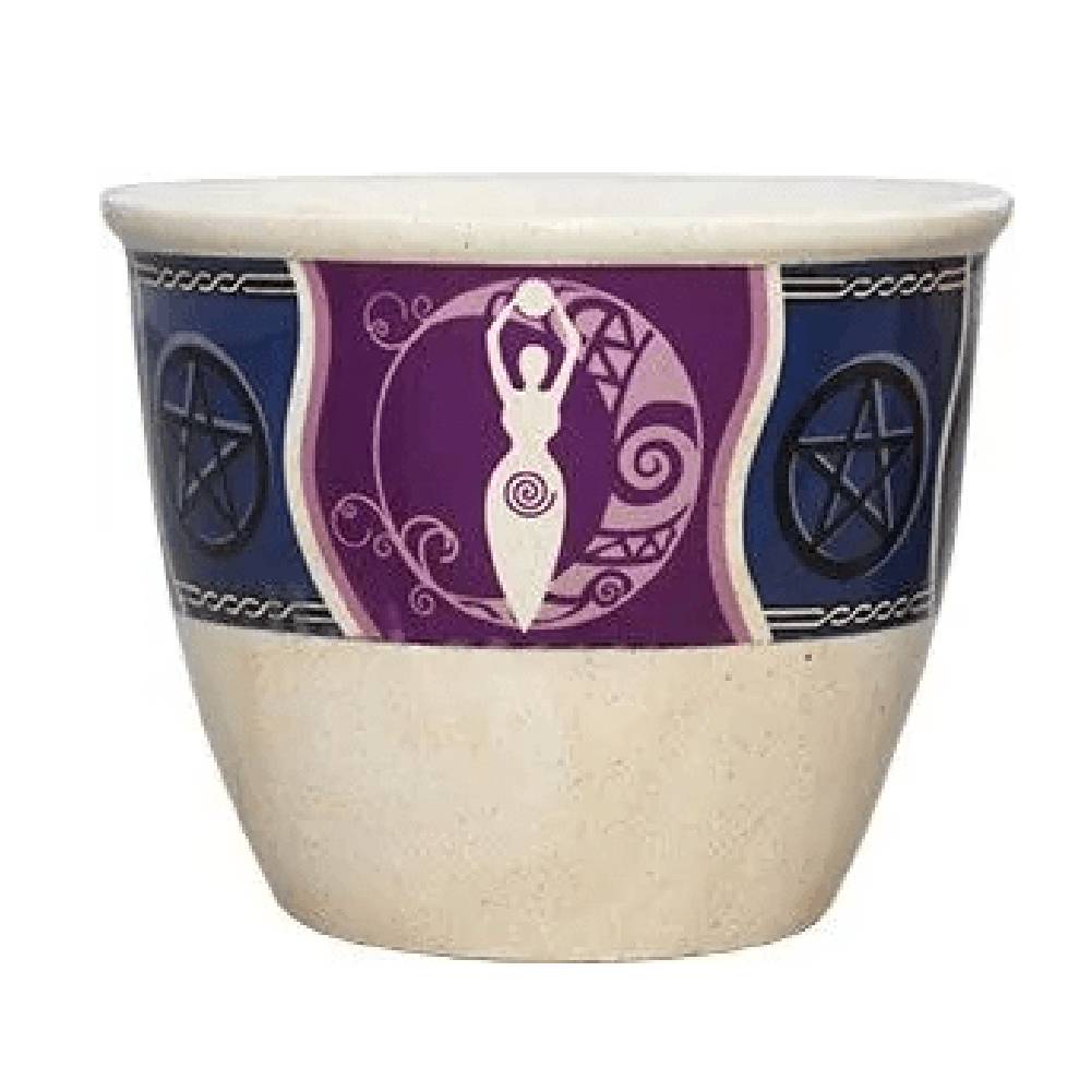 Keramiskais Turētājs "Goddess" 8.89x7.62cm - Palo Santo & Sage