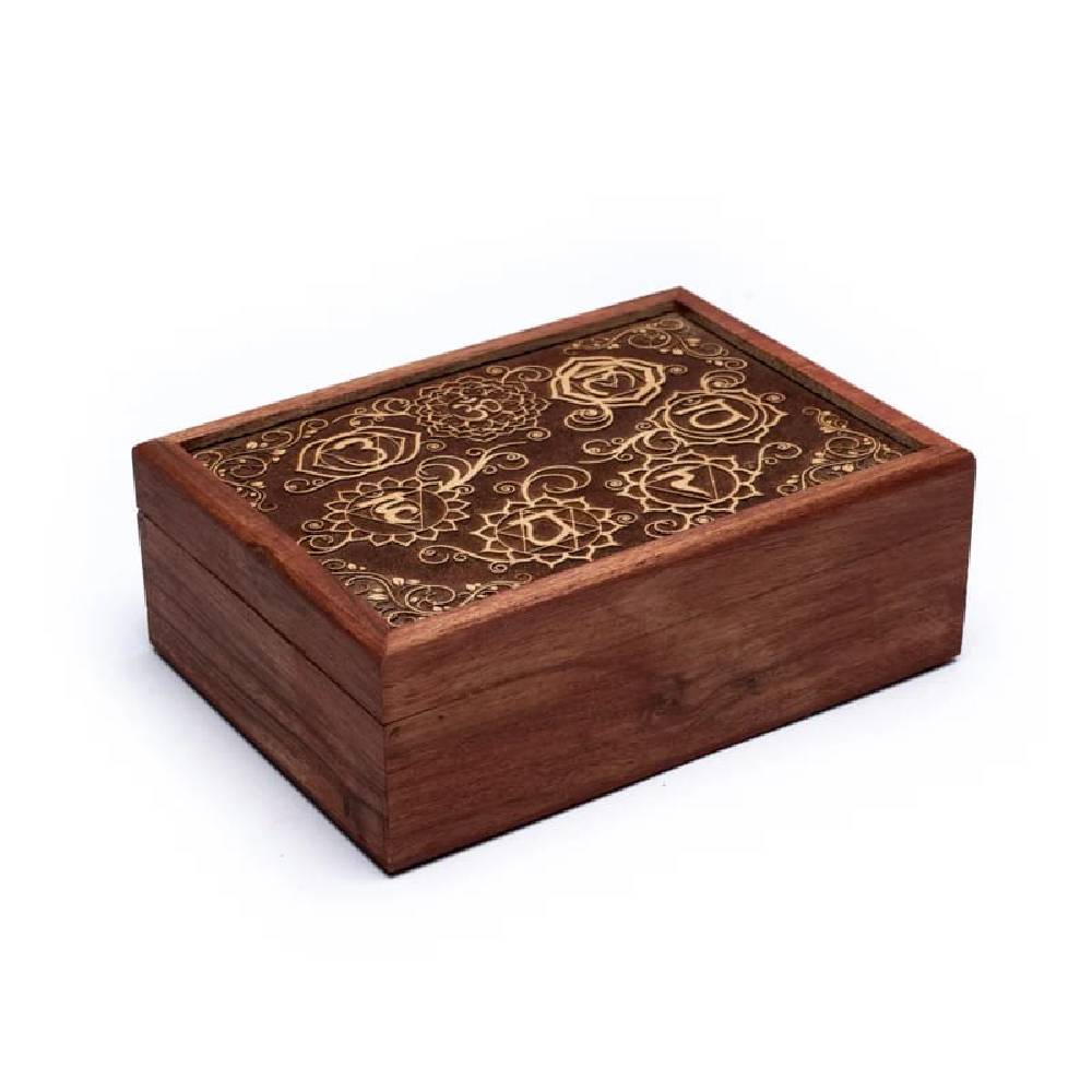 Tarot box 7 chakras engraved