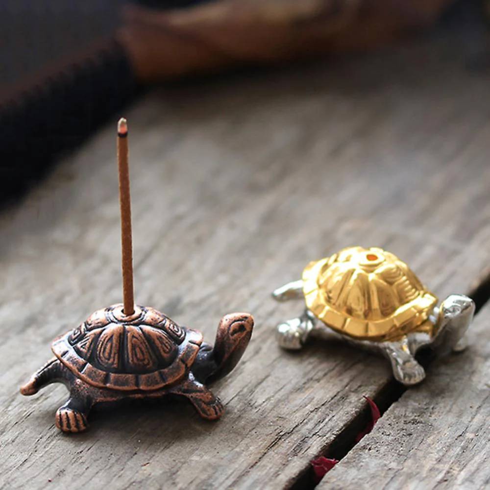 Metāla vīraka turētājs japāņu vīraka kociņiem Turtle Metal Incense Burner 4cm