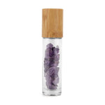 Ielādēt attēlu galerijas skatītājā, Stikla pudelīte ar rullīti un kristāliem Ametists / Amethyst 10ml
