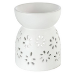 Ielādēt attēlu galerijas skatītājā, Aroma Lampa Keramika Daisy White 11.5cm
