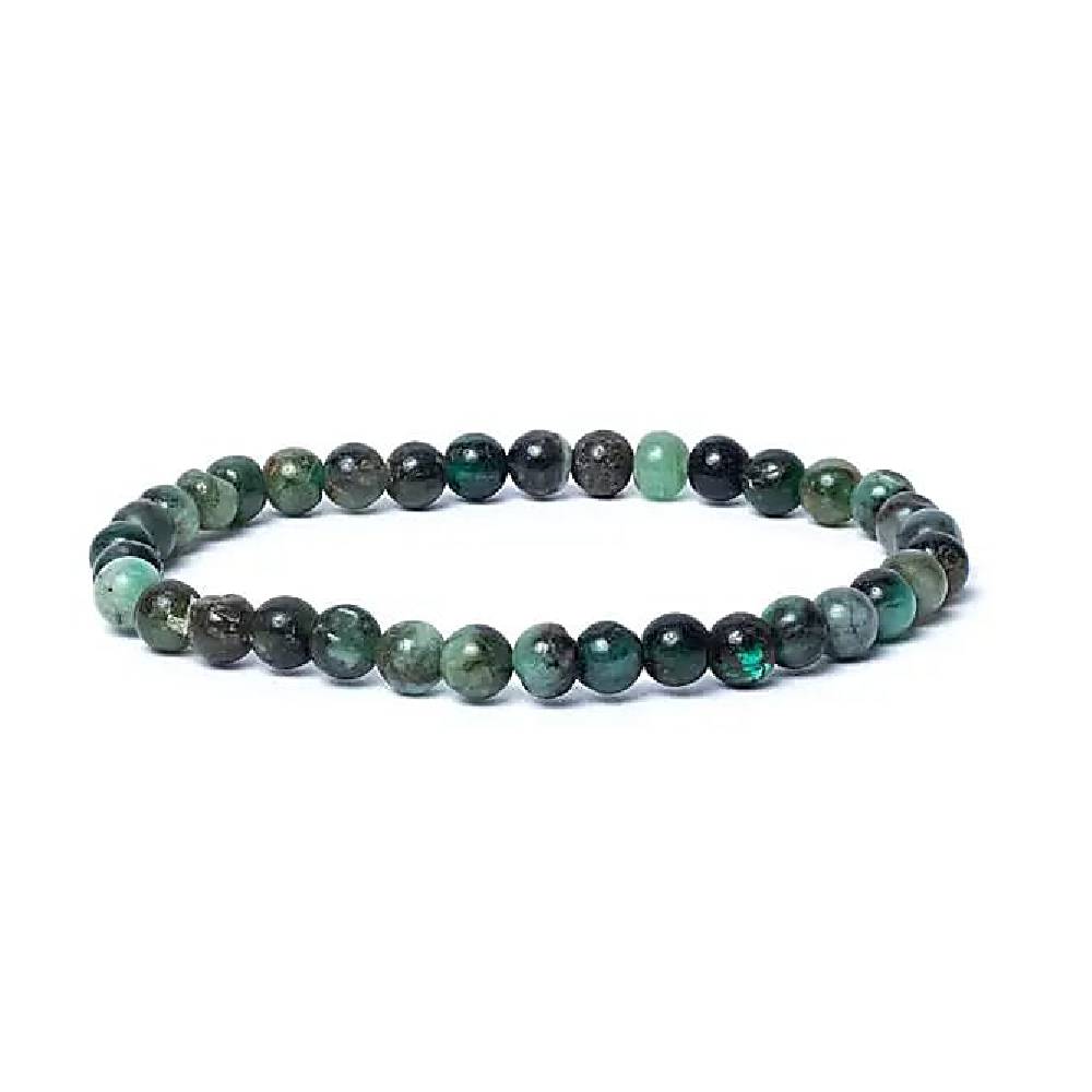 Bracelet emerald AA quality elastic 6mm