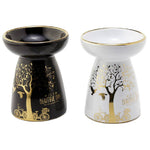 Ielādēt attēlu galerijas skatītājā, Aroma Lampa Keramika Golden Tree Black 11.5cm
