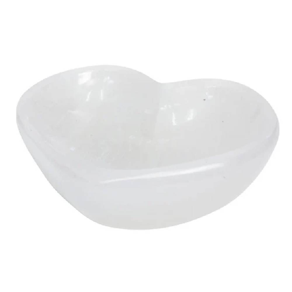 Akmens Selenīts / Selenite Heart Bowl 12cm