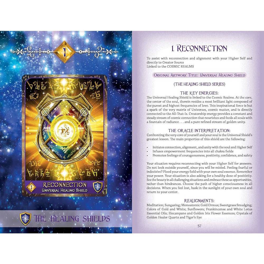Celestial Frequencies Oracle Cards and Healing Activators Orākuls