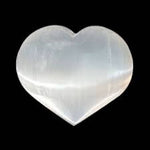 Load image into Gallery viewer, White selenite heart worry stones 50-55mm
