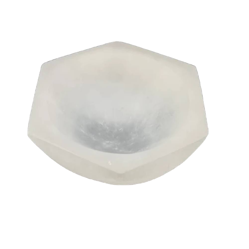Akmens Selenīts / Selenite Hexagonal Bowl 10cm