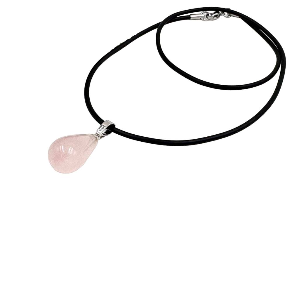 Kulons Rozā Kvarcs / Rose Quartz Drop
