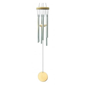 Windchime five chimes with natural wood 45cm