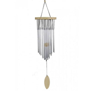 Windchime 22 chimes with natural wood 25 cm