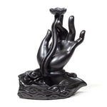 Load image into Gallery viewer, Backflow incense burner Lotus hand 15x8x17.5cm

