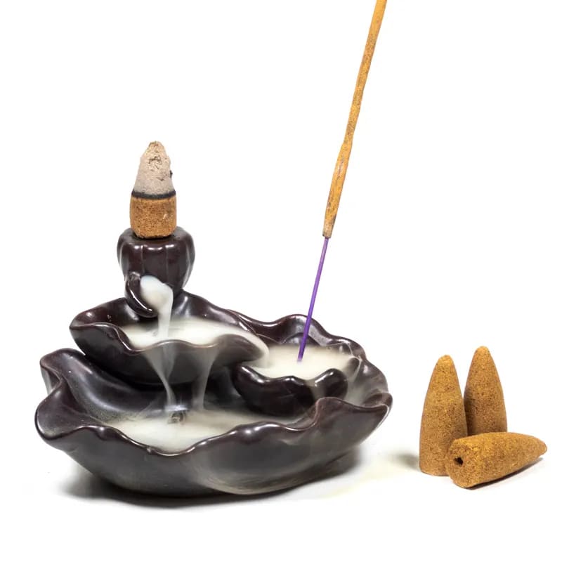 Backflow incense burner Lotus 11x8x6cm