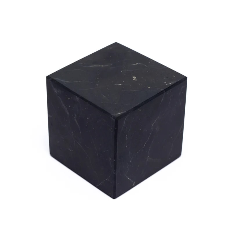 Shungite cube from Karelia non-polished