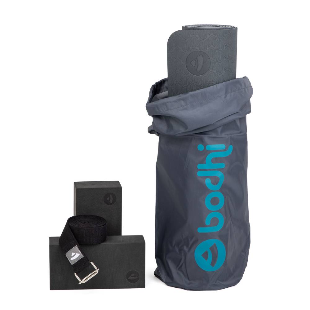 Komplekts Jogas Paklājiņš Lotus Pro, Bloki un Jogas siksna ar metāla sprādzi / Yoga Set Flow