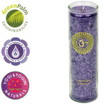 Load image into Gallery viewer, Aromatic Candle stearin 7th Chakra 21x6.5cm
