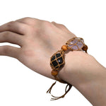 Ielādēt attēlu galerijas skatītājā, Pīta regulējama rokassprādze akmeņiem
