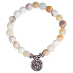 Load image into Gallery viewer, Stone Bracelet Amazonite &amp; OM 8mm
