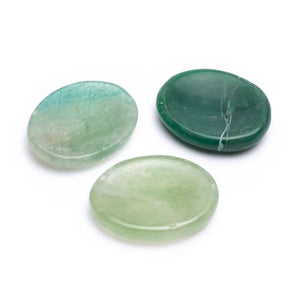Worry stones green aventurine 3.5-4.5cm
 