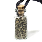 Load image into Gallery viewer, Glass Bottle / Pendant Pyrite 3.6cm
