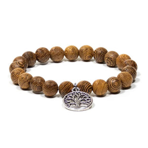 Mala/bracelet Wenge Wood 21 beads 8mm