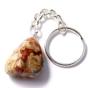 Брелок - Талисман с натуральным камнем Кружевной Агат