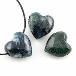 Ielādēt attēlu galerijas skatītājā, Kulons Ahāts / Sūnu Ahāts / Moss Agate Heart 20mm
