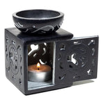 Load image into Gallery viewer, Oil burner OHM black soapstone 11cm
