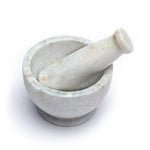 Load image into Gallery viewer, Wellness Mortar &amp; pestle white marble 9x6.5cm
