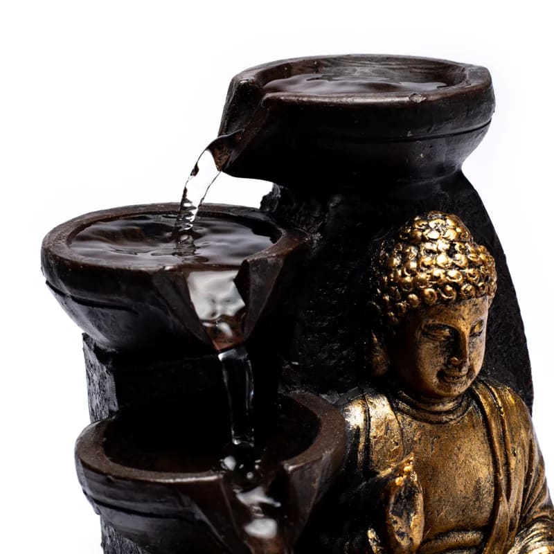 Water fountain Buddha 13.3x13.3x17.3cm